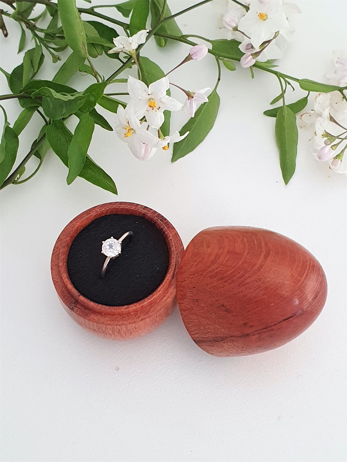 Handmade Wooden Ring Box: Engagement Proposal Keepsake