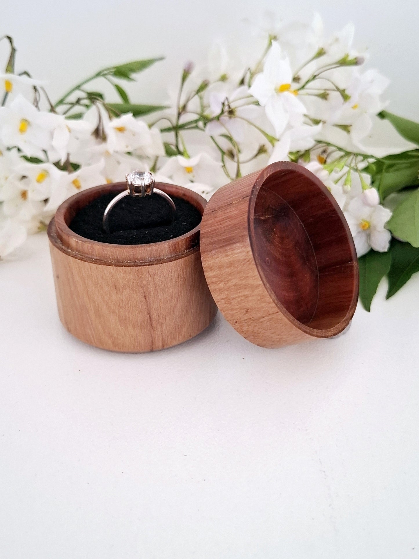 Handmade Wooden Ring Box: Engagement Proposal Keepsake