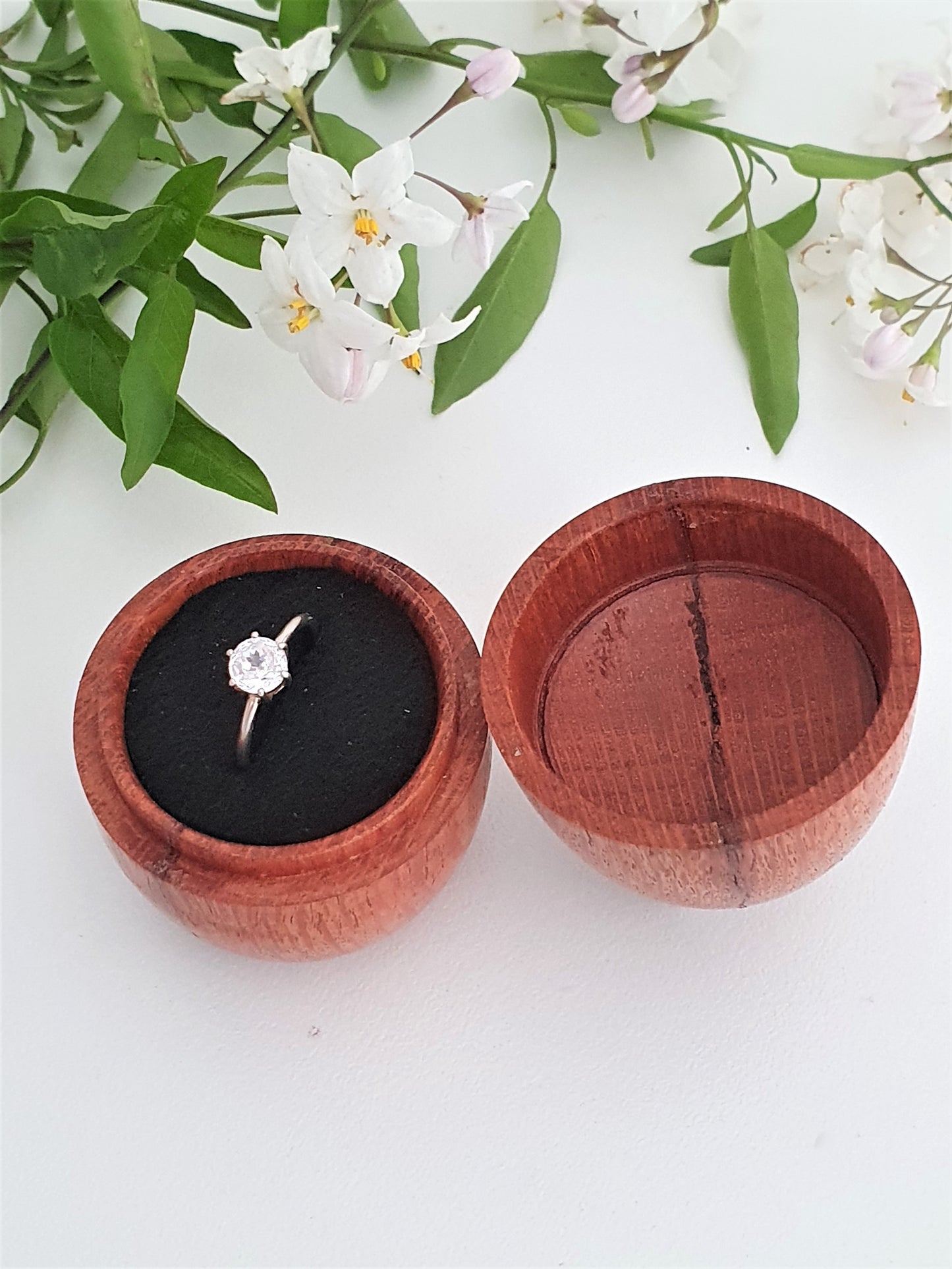 Handmade Wooden Ring Box: Engagement Proposal Keepsake