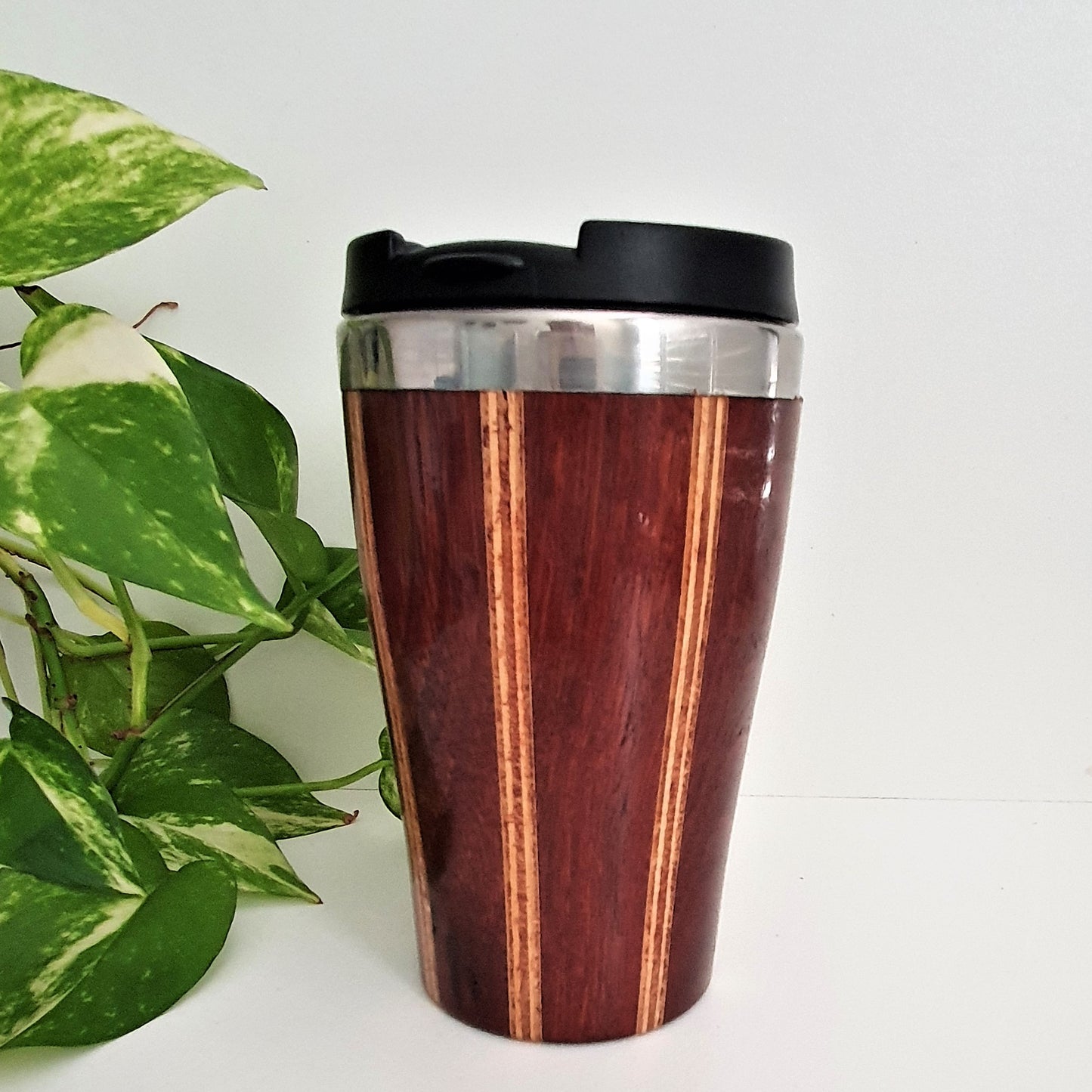 Handmade Wooden Travel Mug: Insulated Eco-Friendly Coffee Tumbler