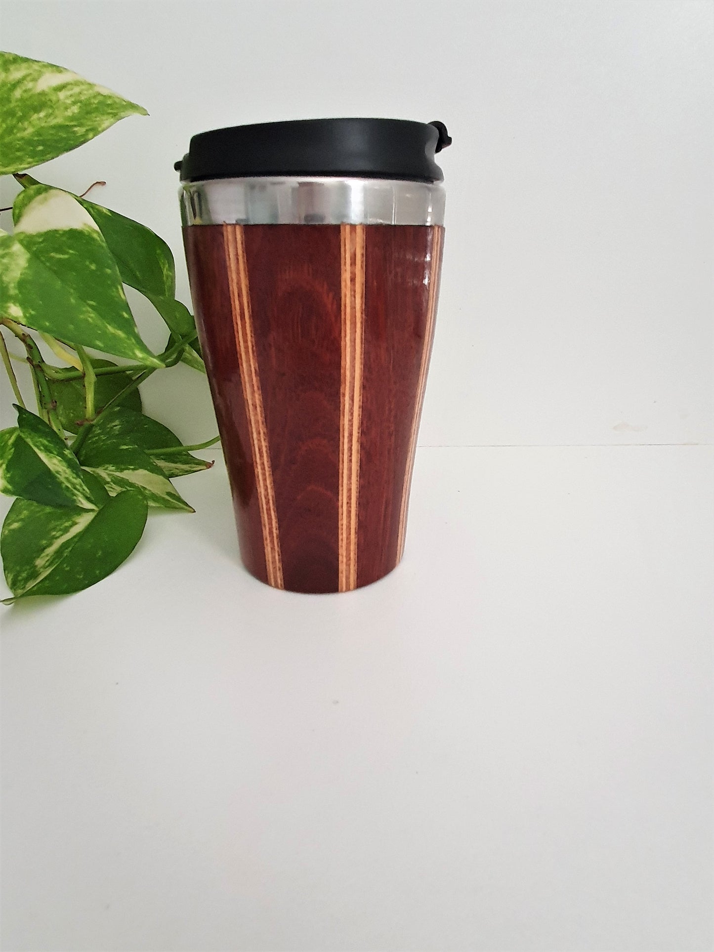 Handmade Wooden Travel Mug: Insulated Eco-Friendly Coffee Tumbler