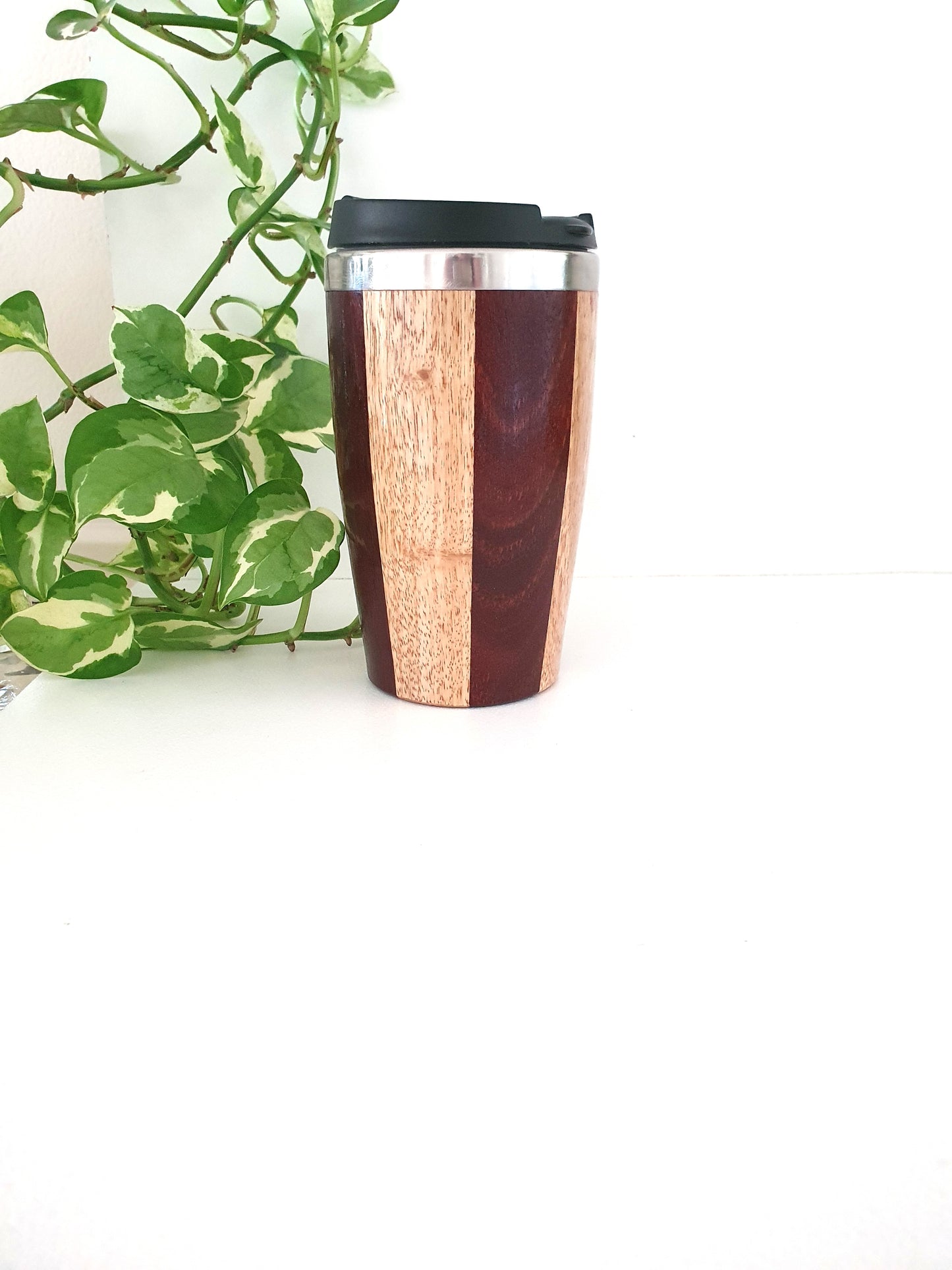 Handmade Wooden Travel Mug: Insulated Eco-Friendly Coffee Tumbler