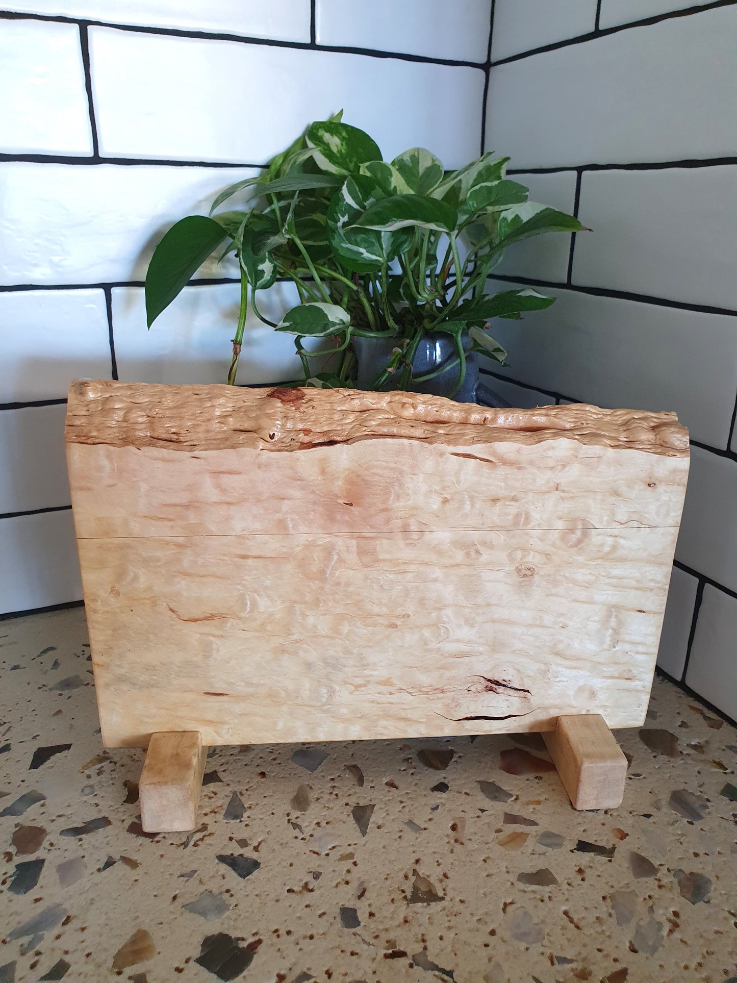 Handmade Magnetic Knife Block: Australian Chestnut Wood Organizer
