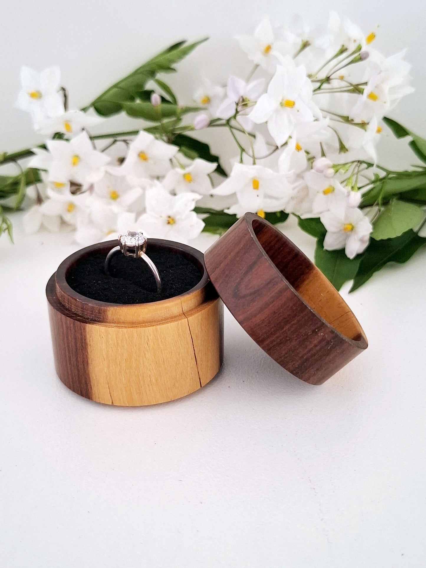 Handmade Wooden Ring Box: Engagement Proposal Keepsake