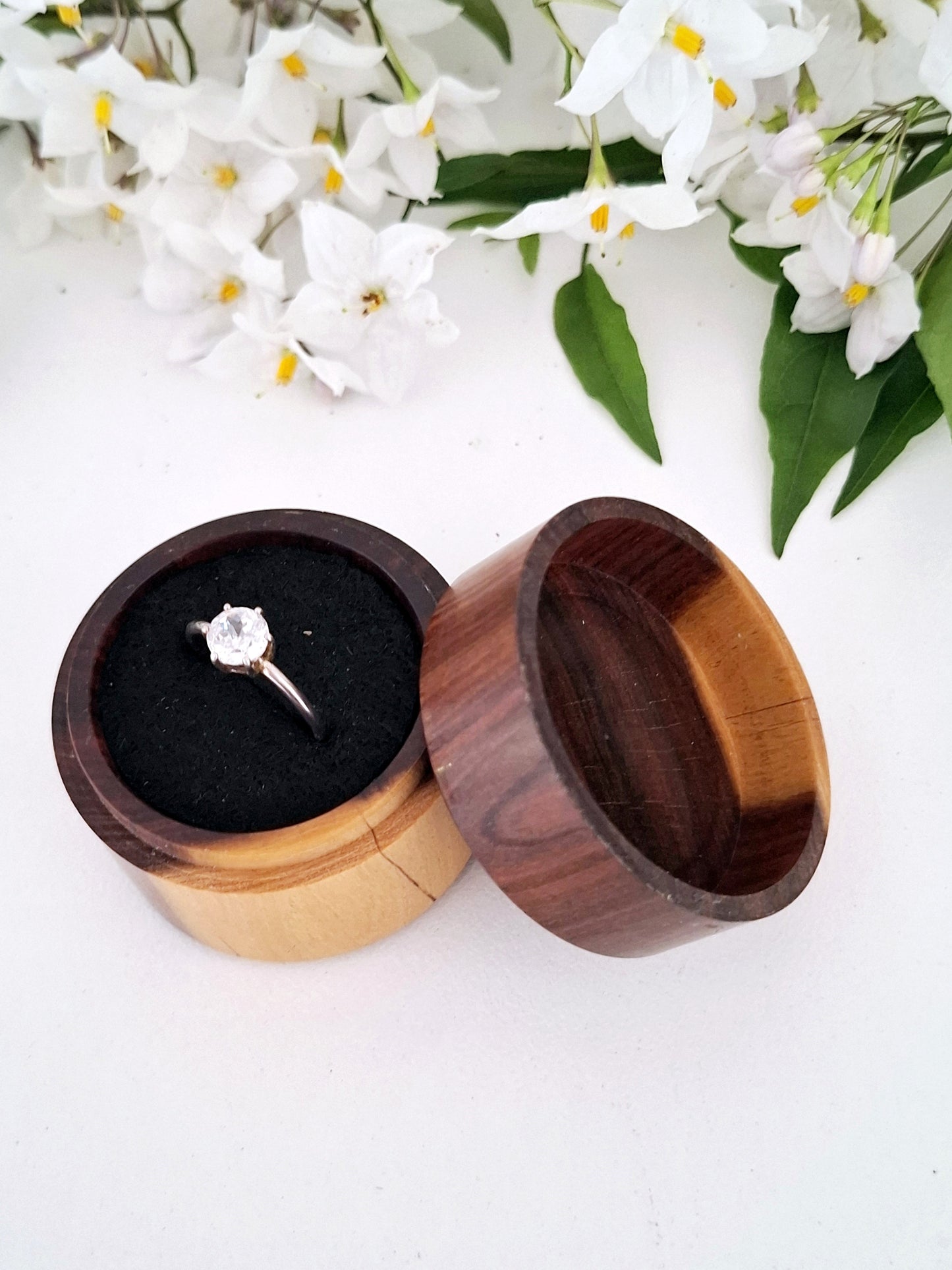 Handmade Wooden Ring Box: Engagement Proposal Keepsake