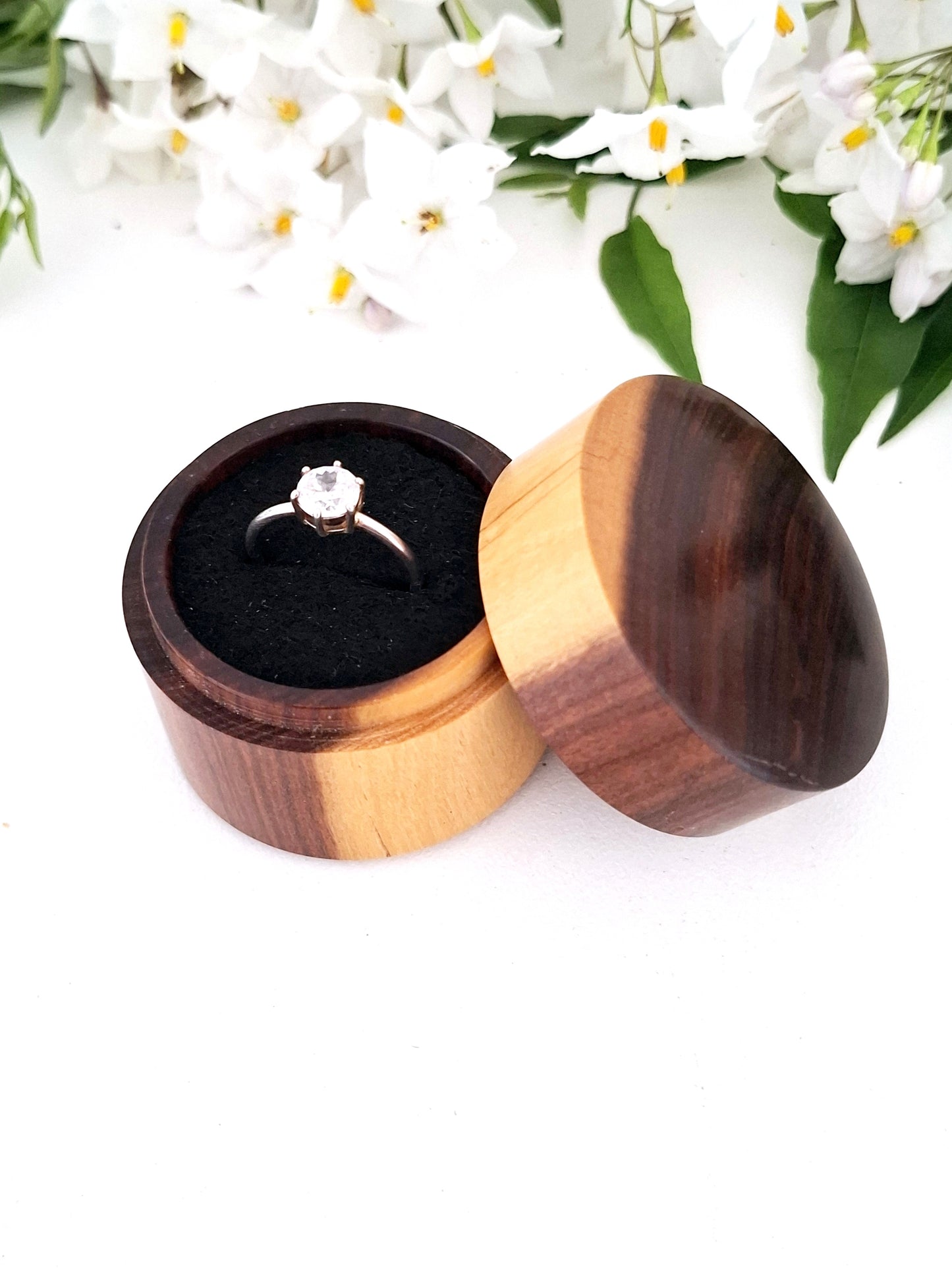 Handmade Wooden Ring Box: Engagement Proposal Keepsake