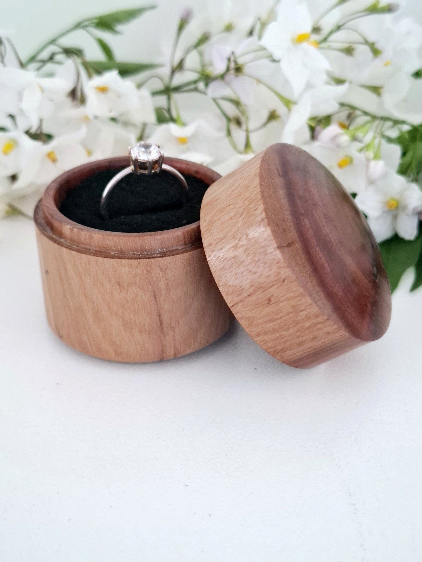 Handmade Wooden Ring Box: Engagement Proposal Keepsake