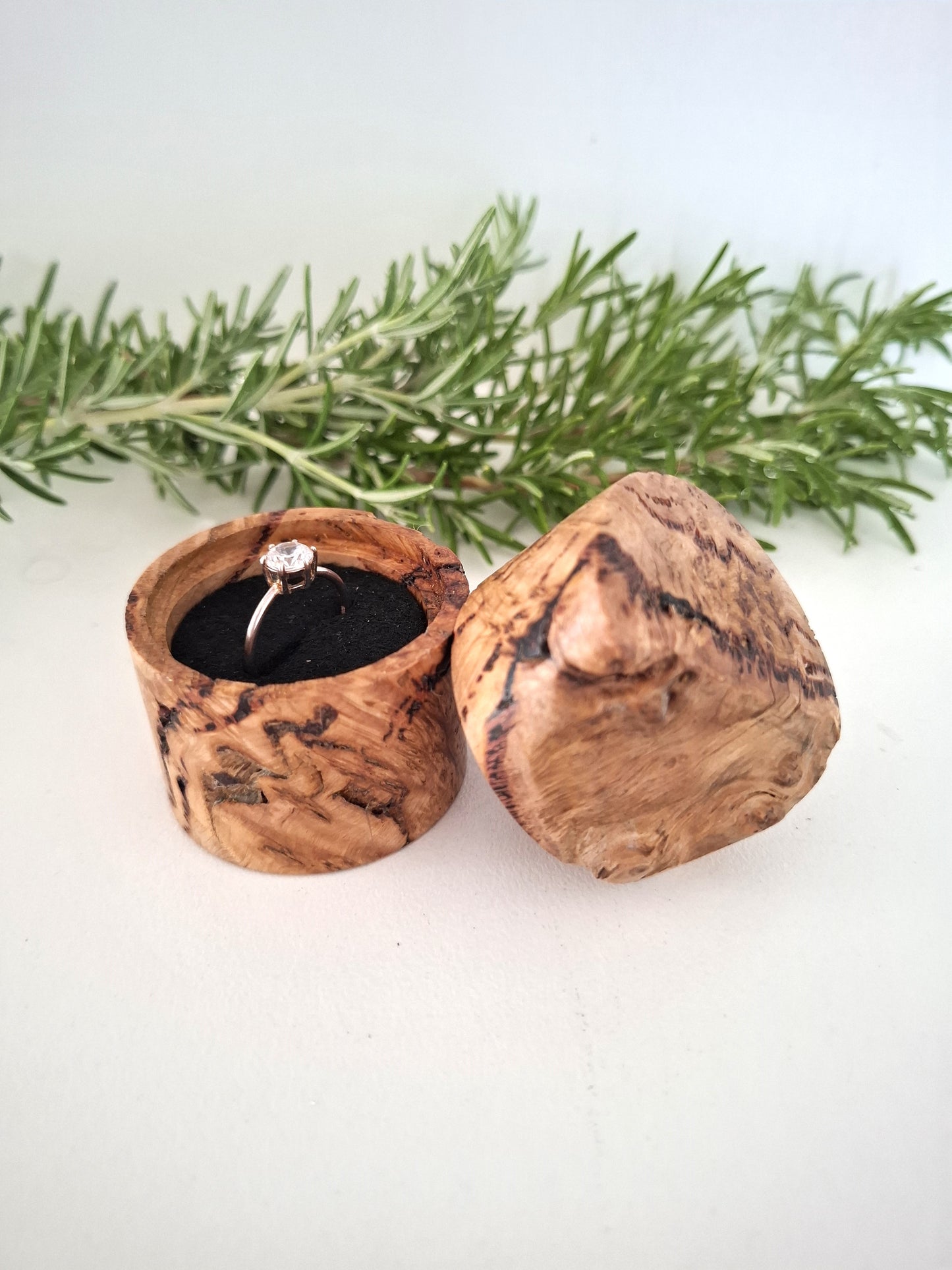 Handmade Wooden Ring Box: Engagement Proposal Keepsake