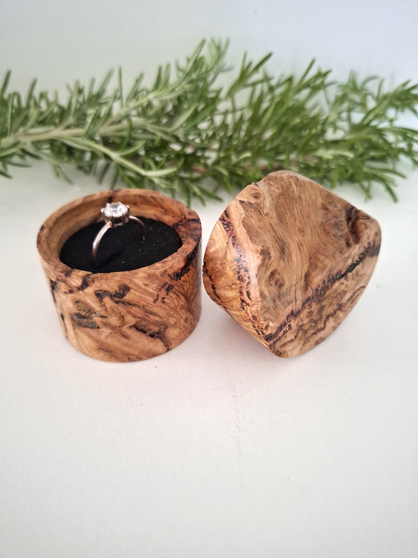 Handmade Wooden Ring Box: Engagement Proposal Keepsake