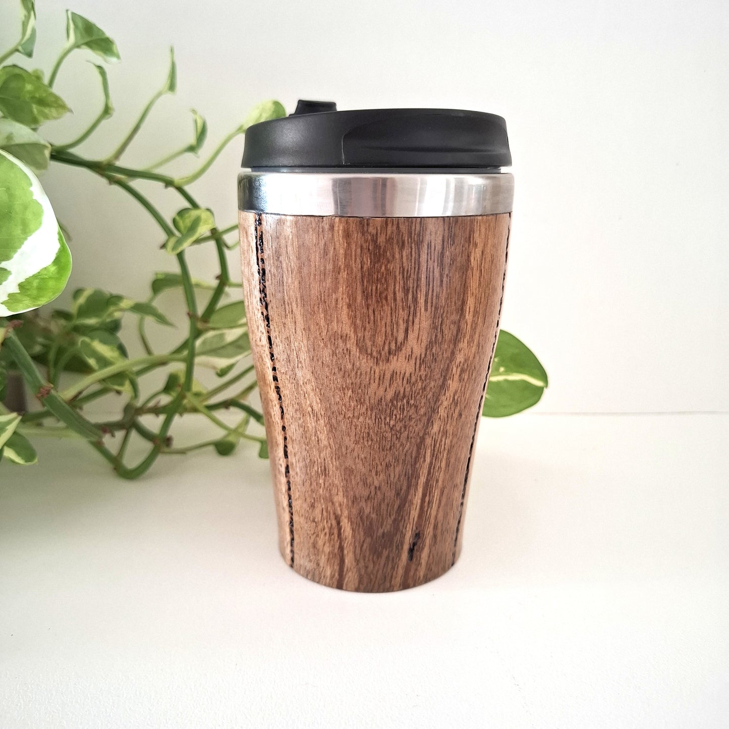 Handmade Wooden Travel Mug: Insulated Eco-Friendly Coffee Tumbler