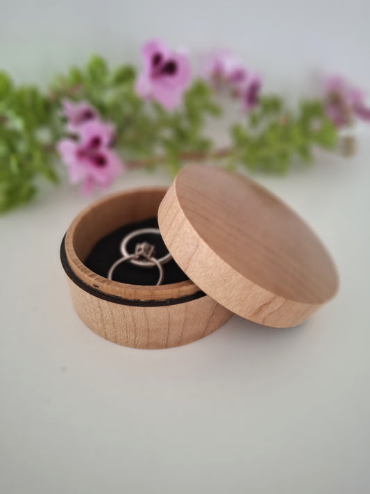 Handmade Wooden Ring Box: Engagement Proposal Keepsake