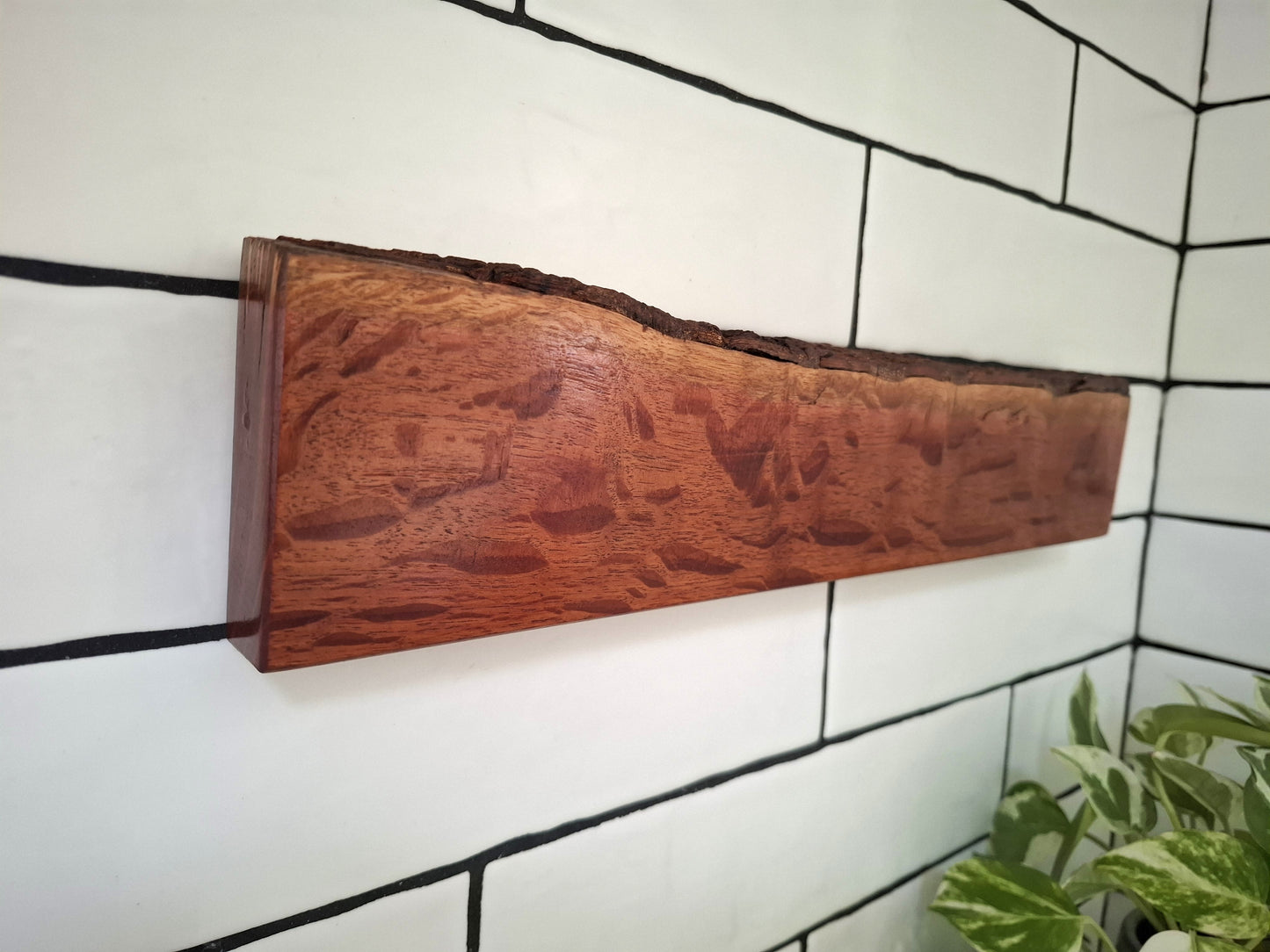 Magnetic Wooden Knife Holder - Handmade Knife Rack with Strong Magnets, Wall-Mounted Knife Strip