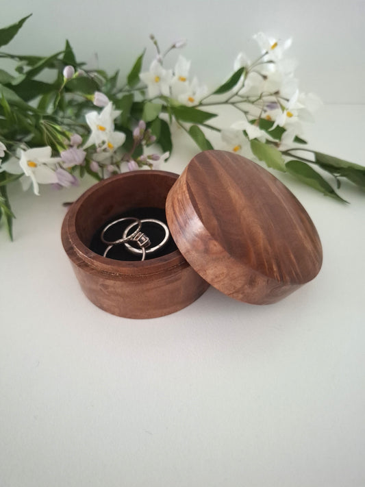 Handmade Wooden Ring Box: Engagement Proposal Keepsake