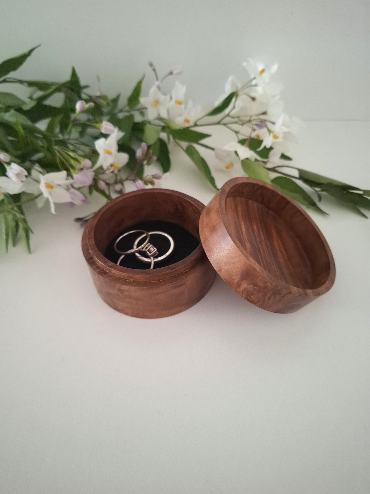 Handmade Wooden Ring Box: Engagement Proposal Keepsake