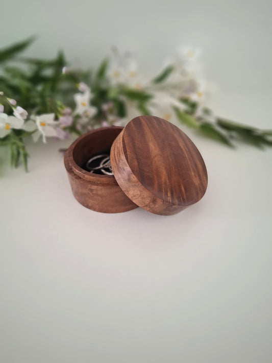 Handmade Wooden Ring Box: Engagement Proposal Keepsake