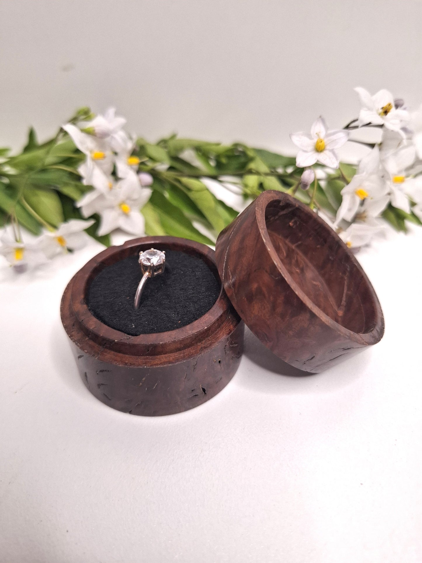Handmade Wooden Ring Box: Engagement Proposal Keepsake